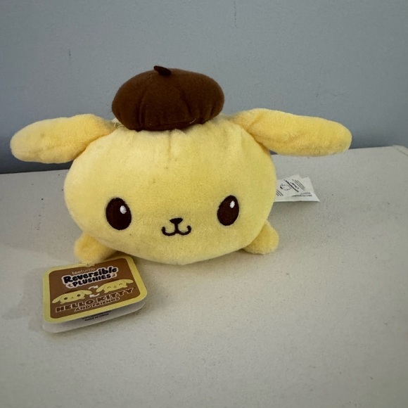 Hello Kitty Yellow and Brown Reversible Plushie - Picture 1 of 4